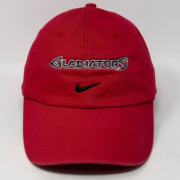 Vintage Las Vegas Cleveland Gladiators Dad Hat Baseball Cap Nike Strapback Red - Picture 1 of 10